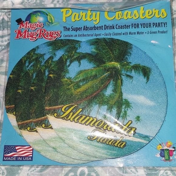 Magic Mug Rugs Other - Islandmorada party coasters